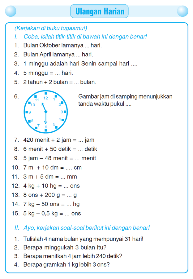 7 Cara Cepat Kuasai Kumpulan Soal Penugukuran Berat Panjang Waktu Kelas 3 SD Sebelum 2026 7 Cara Cepat Kuasai Kumpulan Soal Penugukuran Berat Panjang Waktu Kelas 3 SD Sebelum 2026