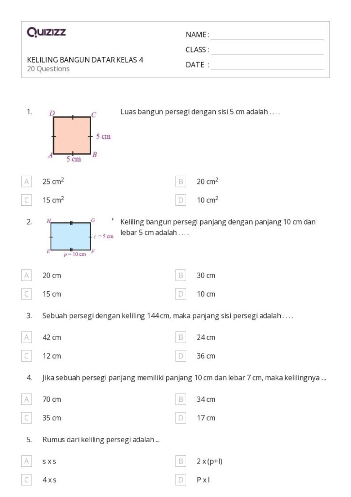 Rahasia Mudah Kuasai Contoh Soal Keliling Persegi Panjang Kelas 4 SD dengan 3 Langkah Jitu