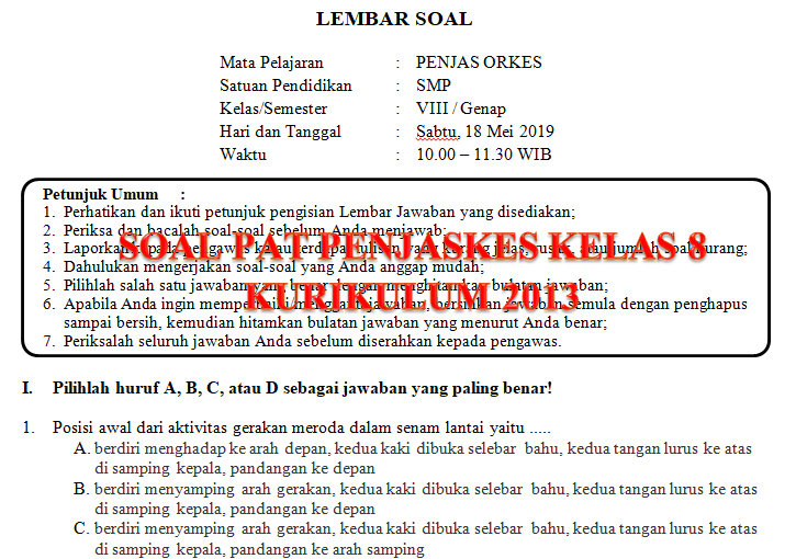 TERUNGKAP Tuntas Soal Penjas Kelas 9 Semester 2 dan Kunci Jawaban 2026: Siap Raih Nilai Sempurna!